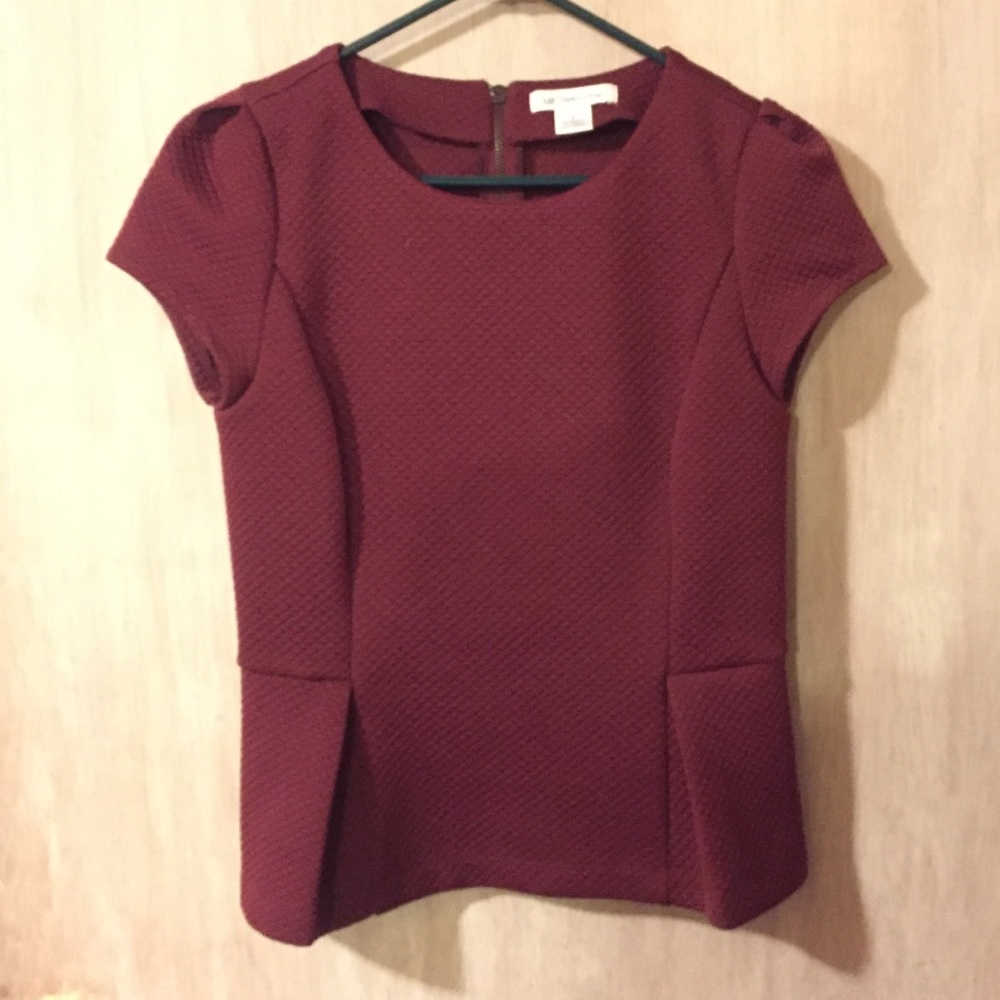 Liz Claiborne quilted peplum blouse
